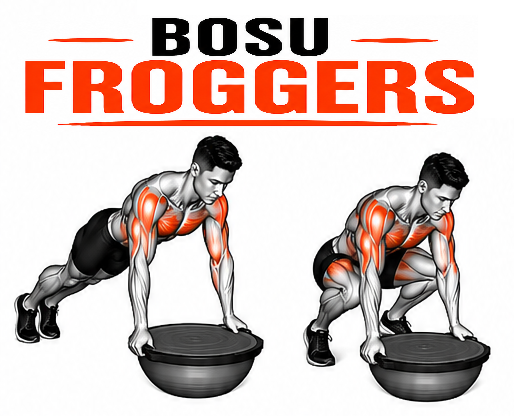 Illustrated guide to the BOSU Froggers exercise