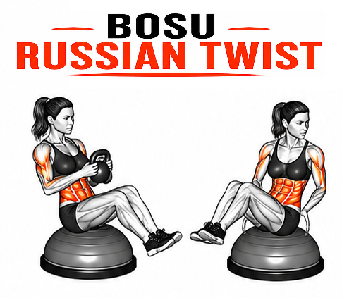 BOSU Russian Twist illustration