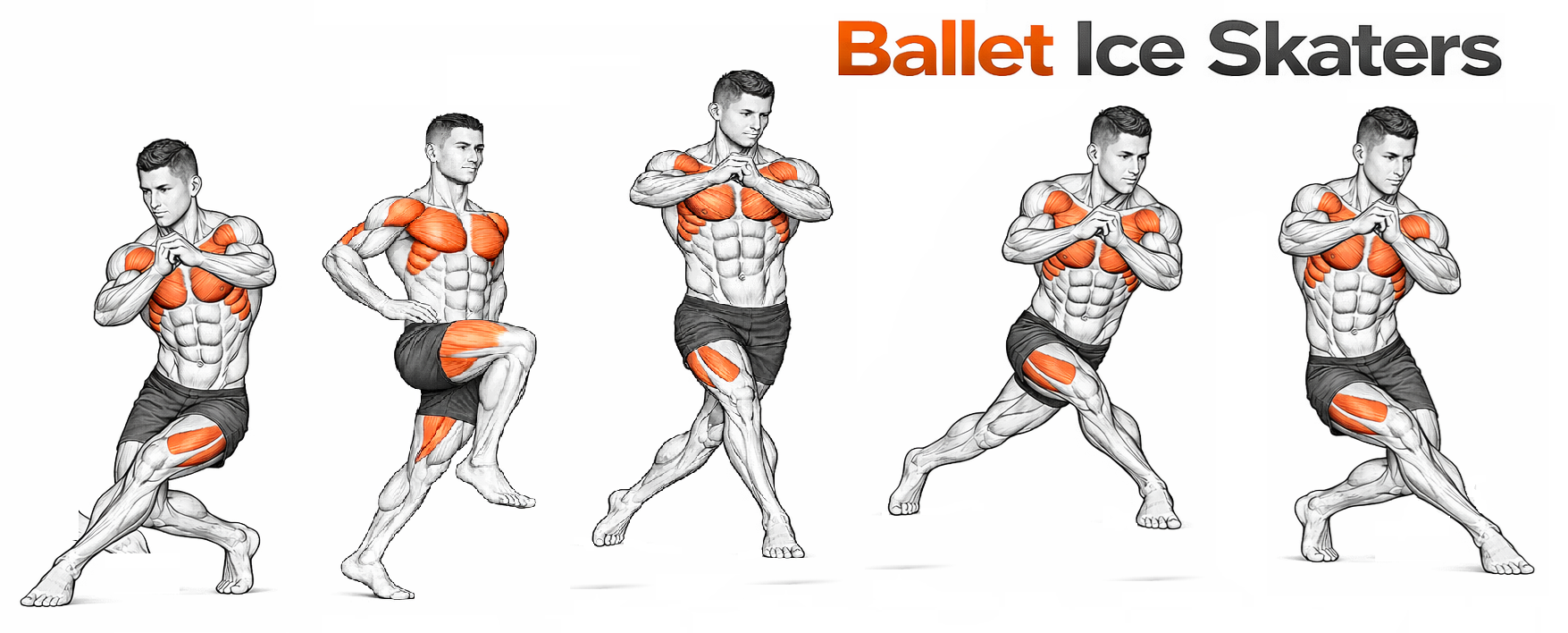 Illustrated guide to the Ballet Ice Skaters exercise