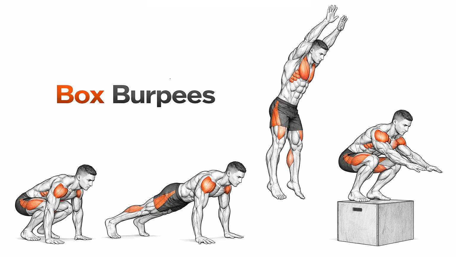 Box Burpees illustration