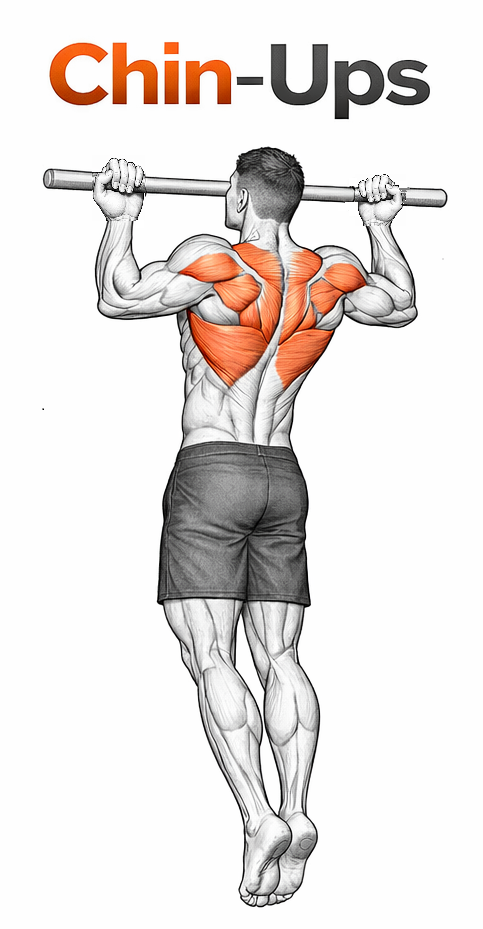 Illustrated guide to the Chin Ups exercise