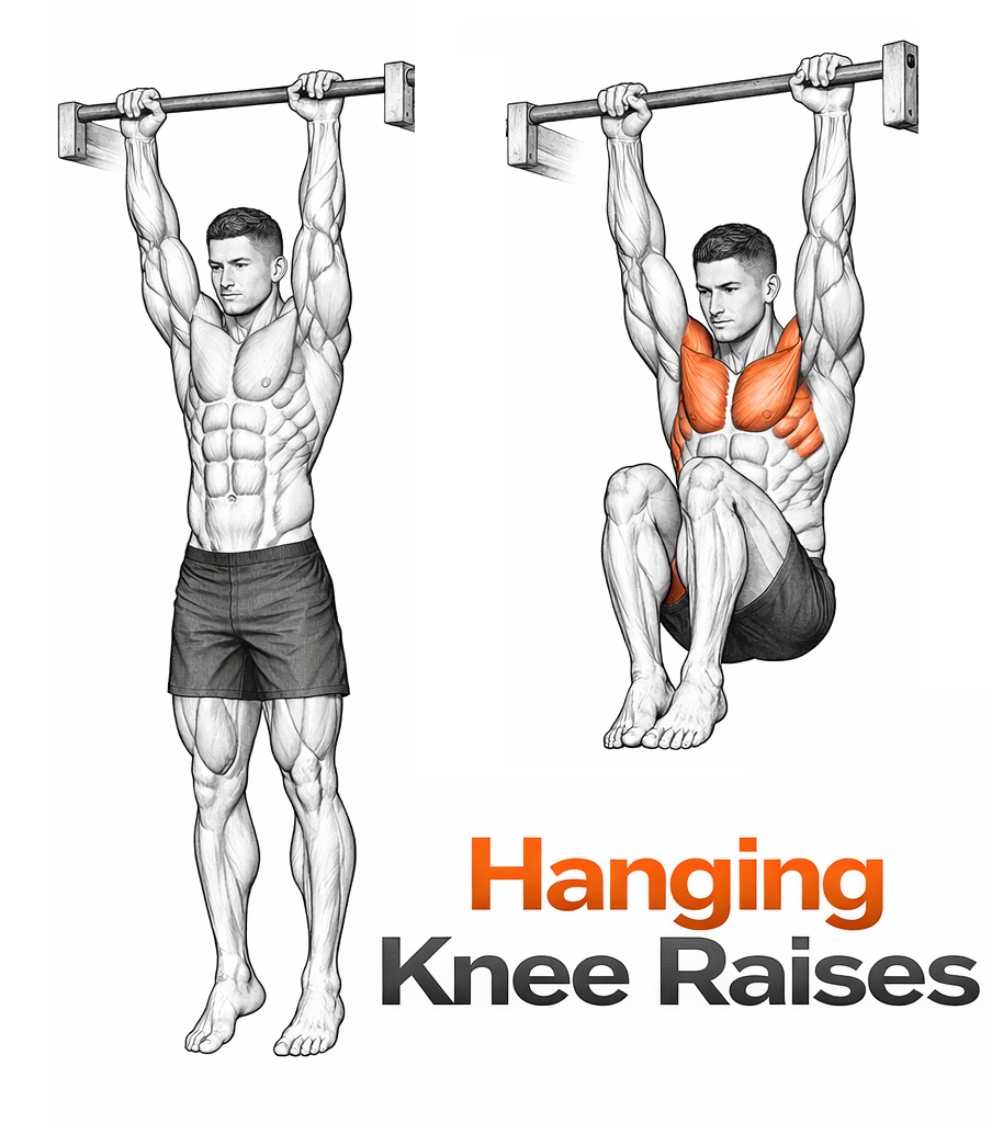 Hanging Knee Raises illustration