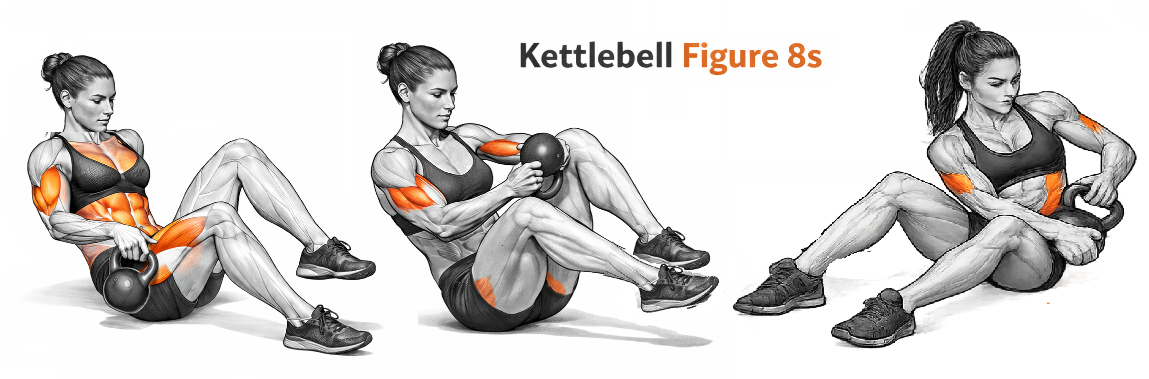 Kettlebell Figure 8s illustration