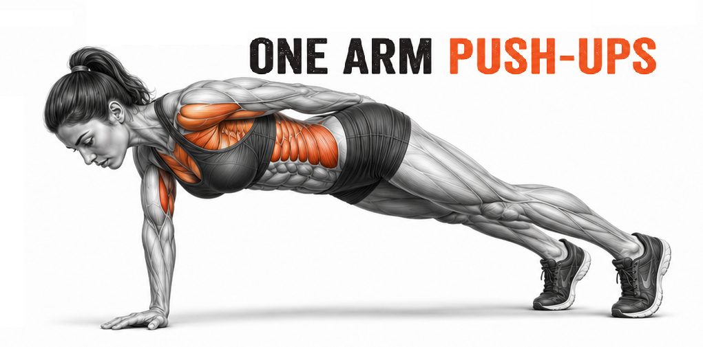 One Arm Push-Ups illustration
