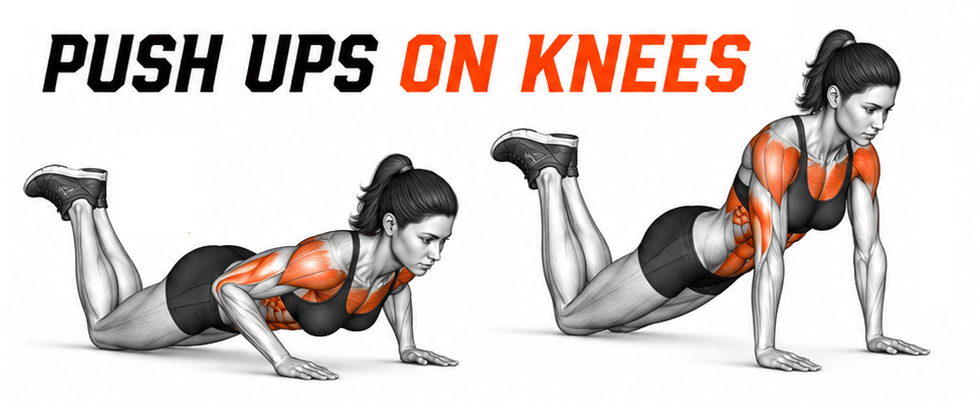 Push-Up on Knees illustration