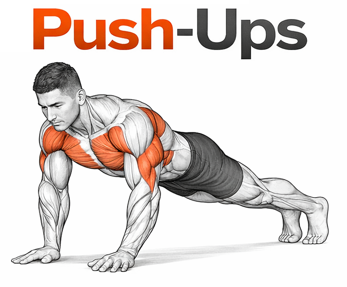 Illustrated guide to the Push-Ups exercise