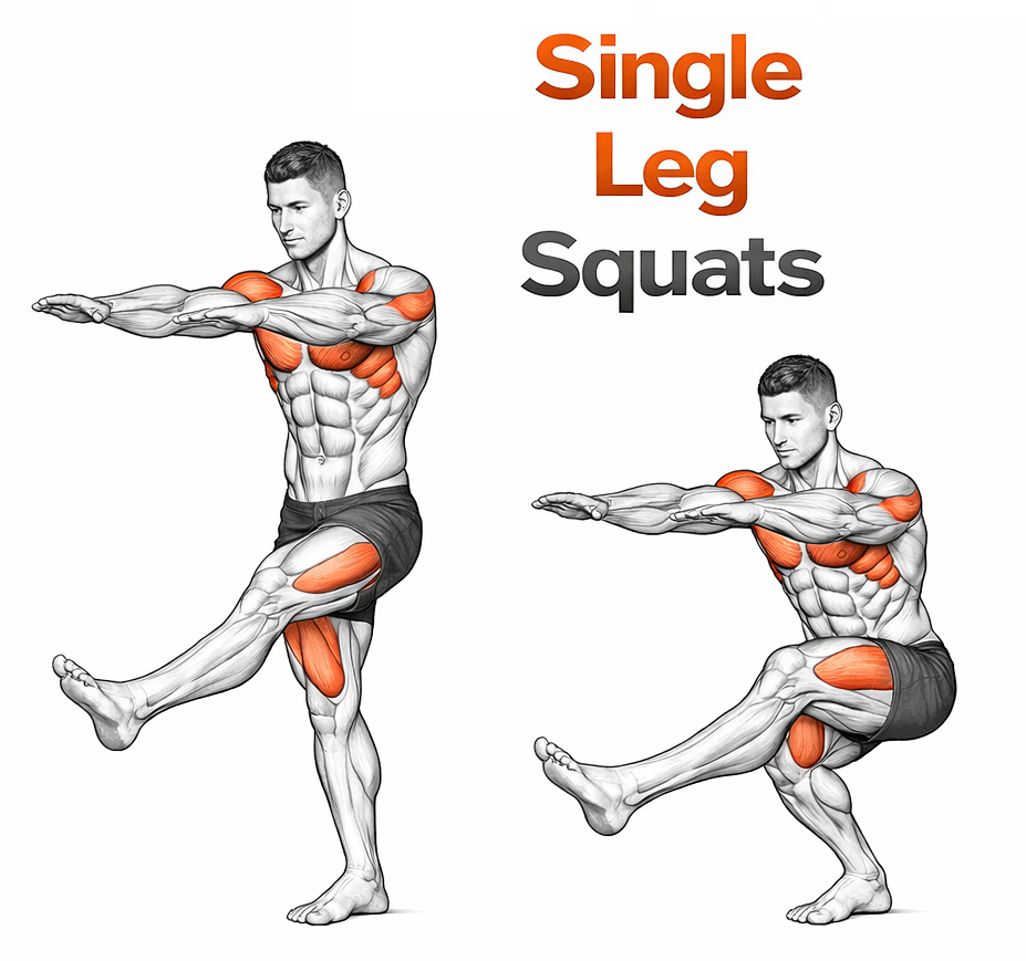 Single Leg Squats illustration