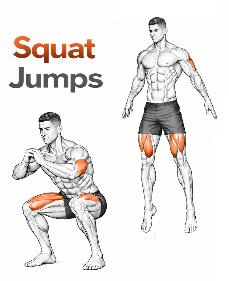 Squat Jumps illustration
