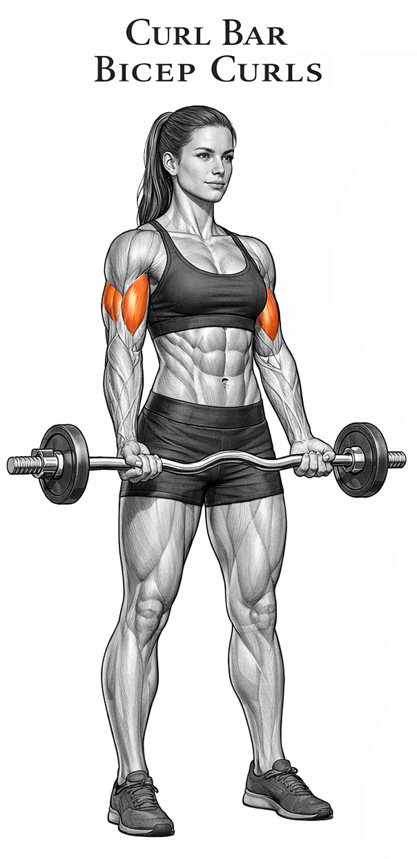 Curl Bar Curl illustration