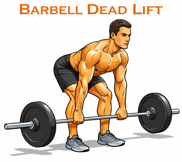 Illustrated guide to the Barbell Deadlift exercise