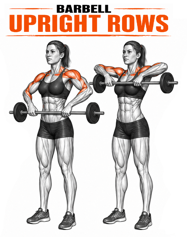 Barbell Upright Rows illustration