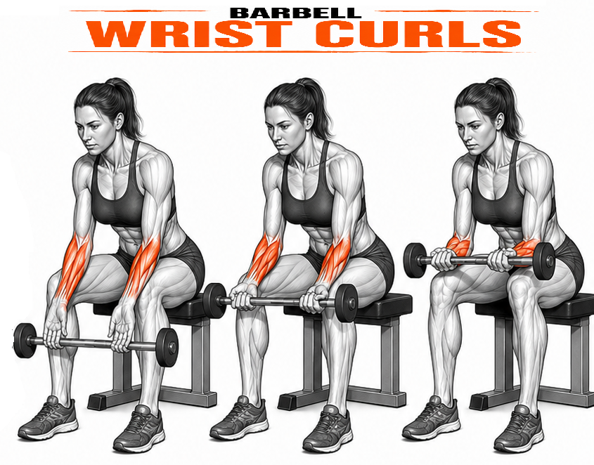 Barbell Wrist Curls illustration