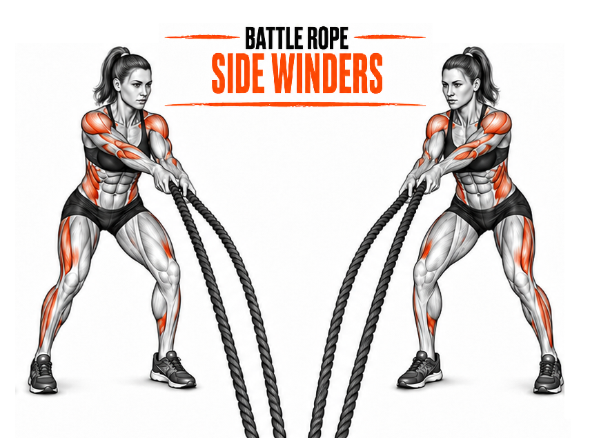 Battle Ropes Side Winders illustration