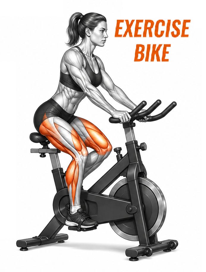 Illustrated guide to the Bike Exercise Light exercise