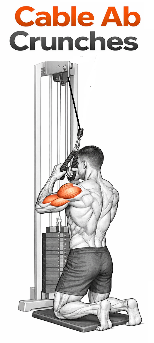 Cable Ab Crunches illustration