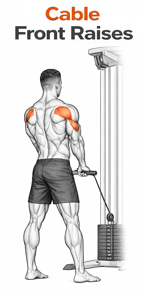 Cable Front Raises illustration
