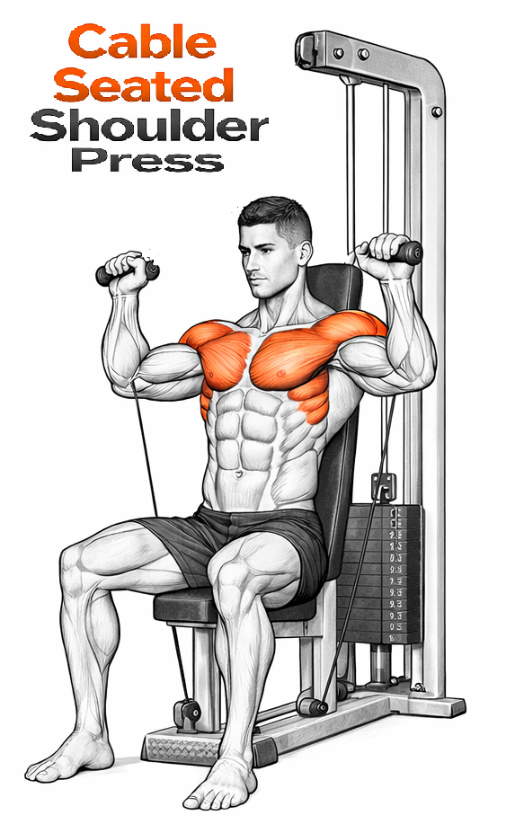 Cable Seated Shoulder Press illustration