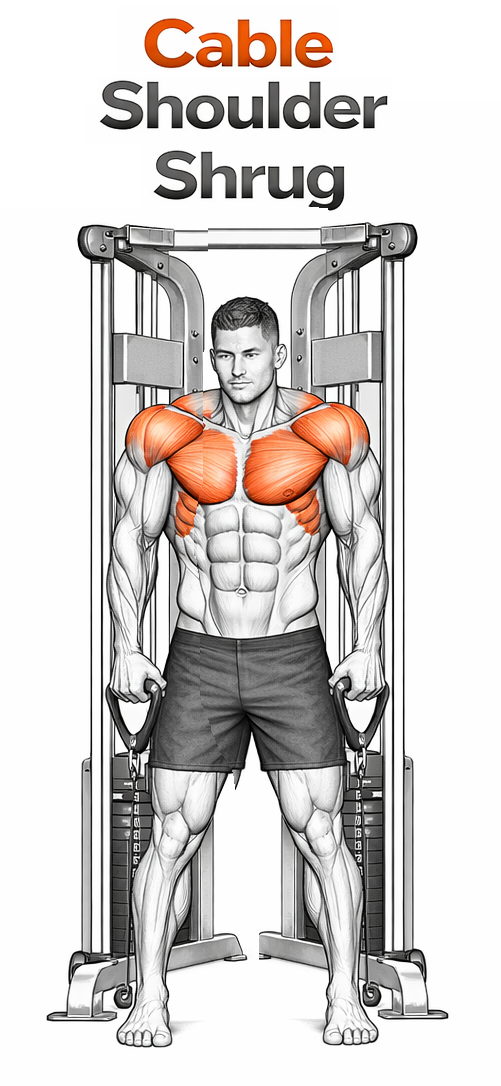 Cable Shoulder Shrug illustration