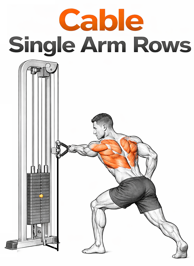 Illustrated guide to the Cable Single Arm Rows exercise