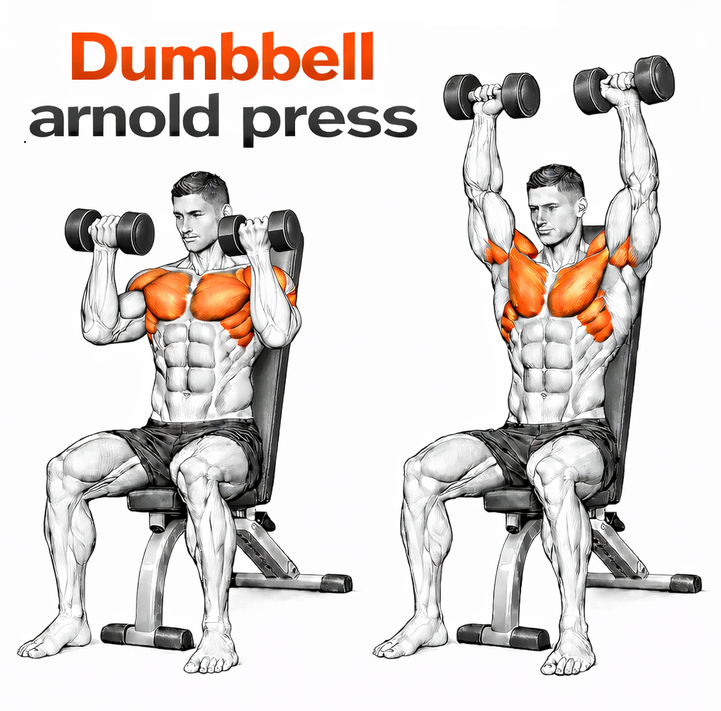 Dumbbell Arnold Press illustration
