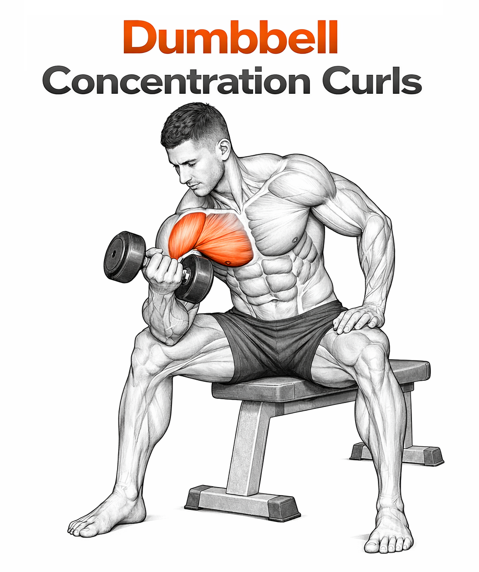 Dumbbell Concentration Curls illustration