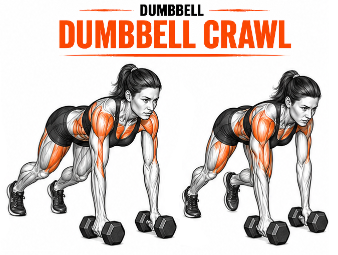 Dumbbell Crawl illustration