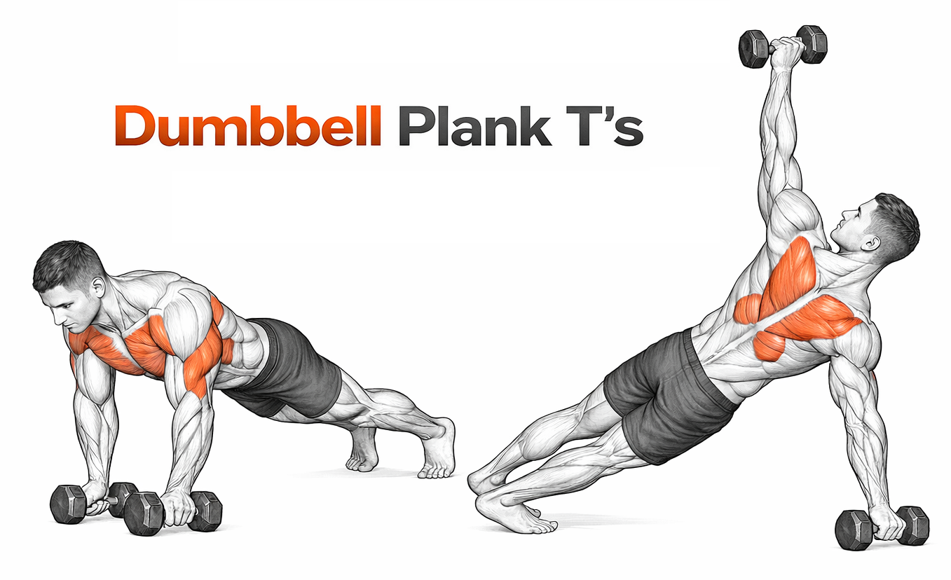 Dumbbell Plank Ts illustration