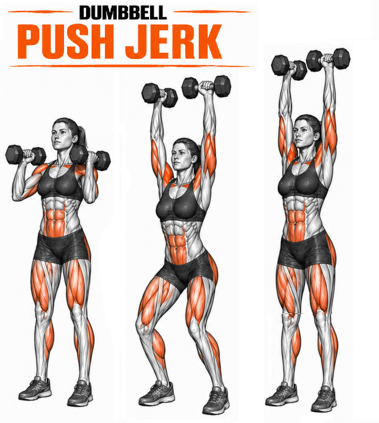 Dumbbell Push Jerk illustration
