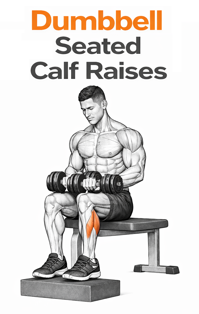 Dumbbell Seated Calf Raises illustration