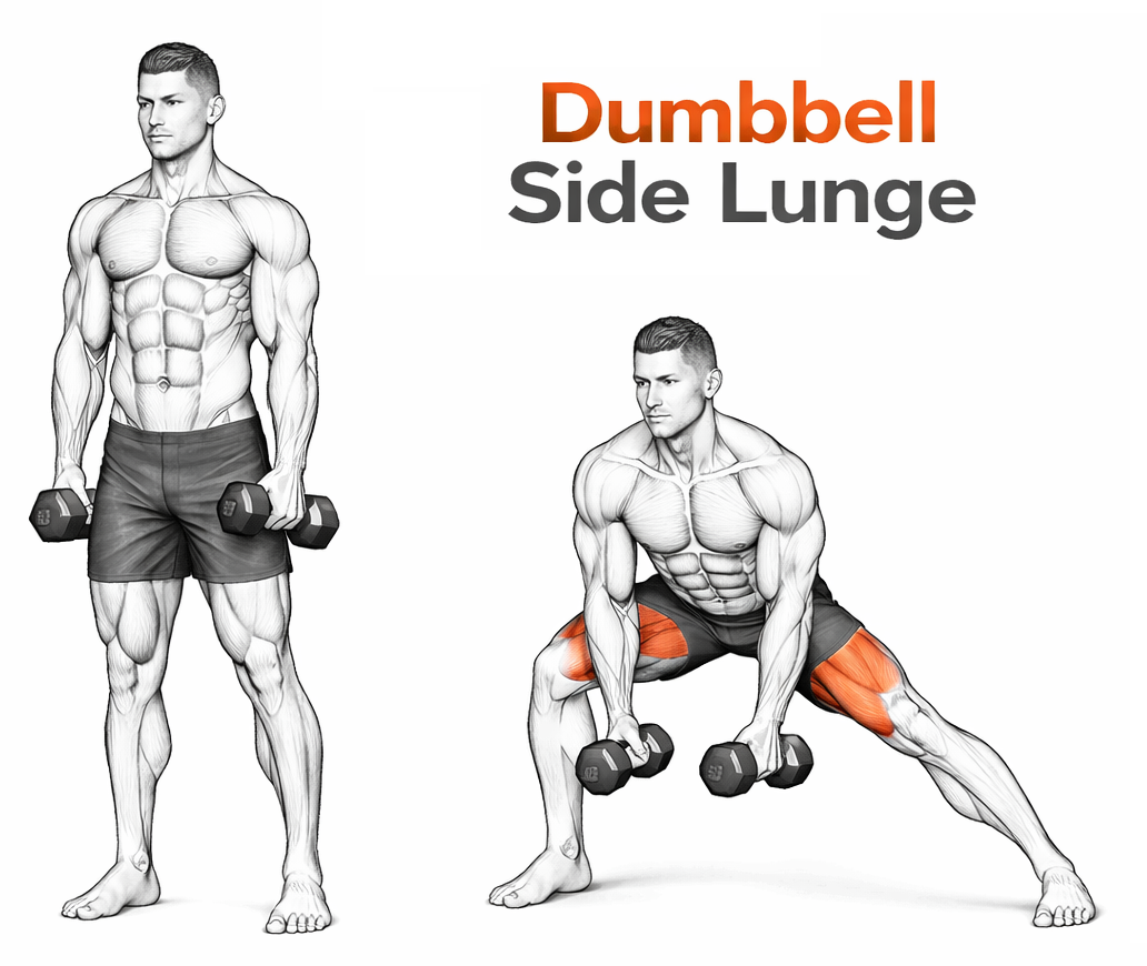 Dumbbell Side Lunge illustration