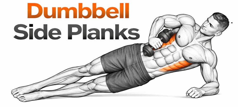 Dumbbell Side Planks illustration