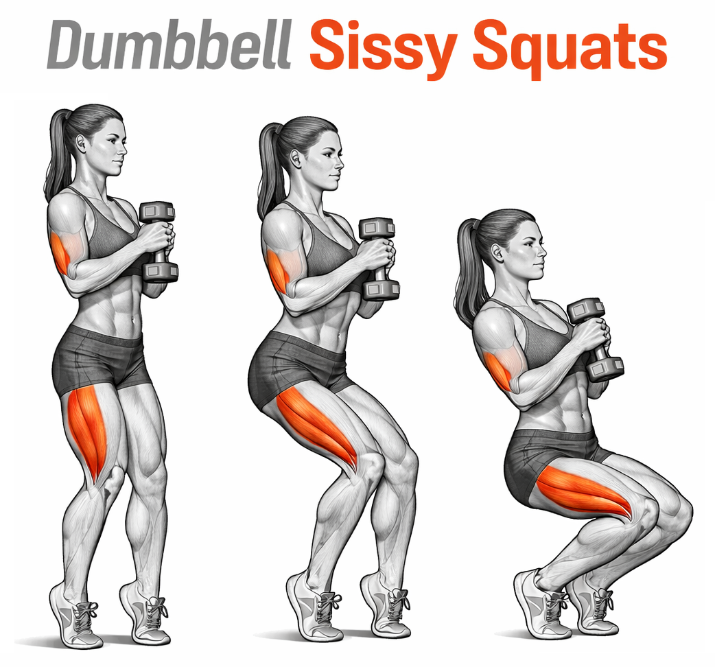 Dumbbell Sissy Squats illustration