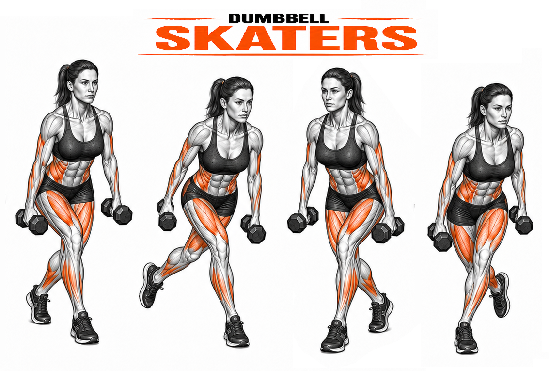 Dumbbell Skaters illustration