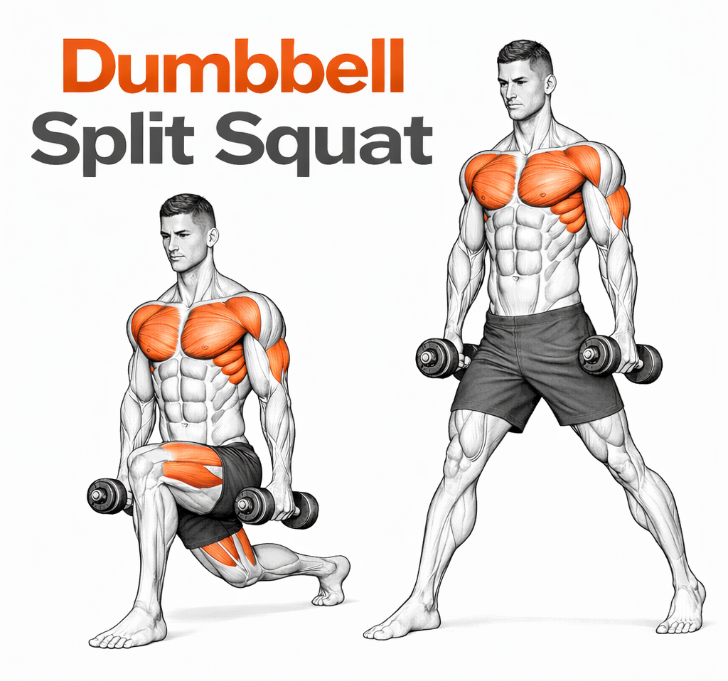 Dumbbell Split Squat illustration