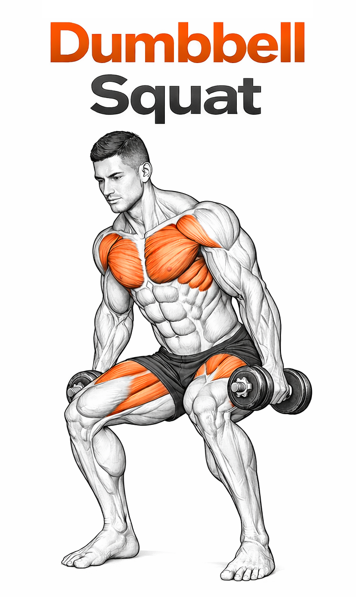 Dumbbell Squat illustration