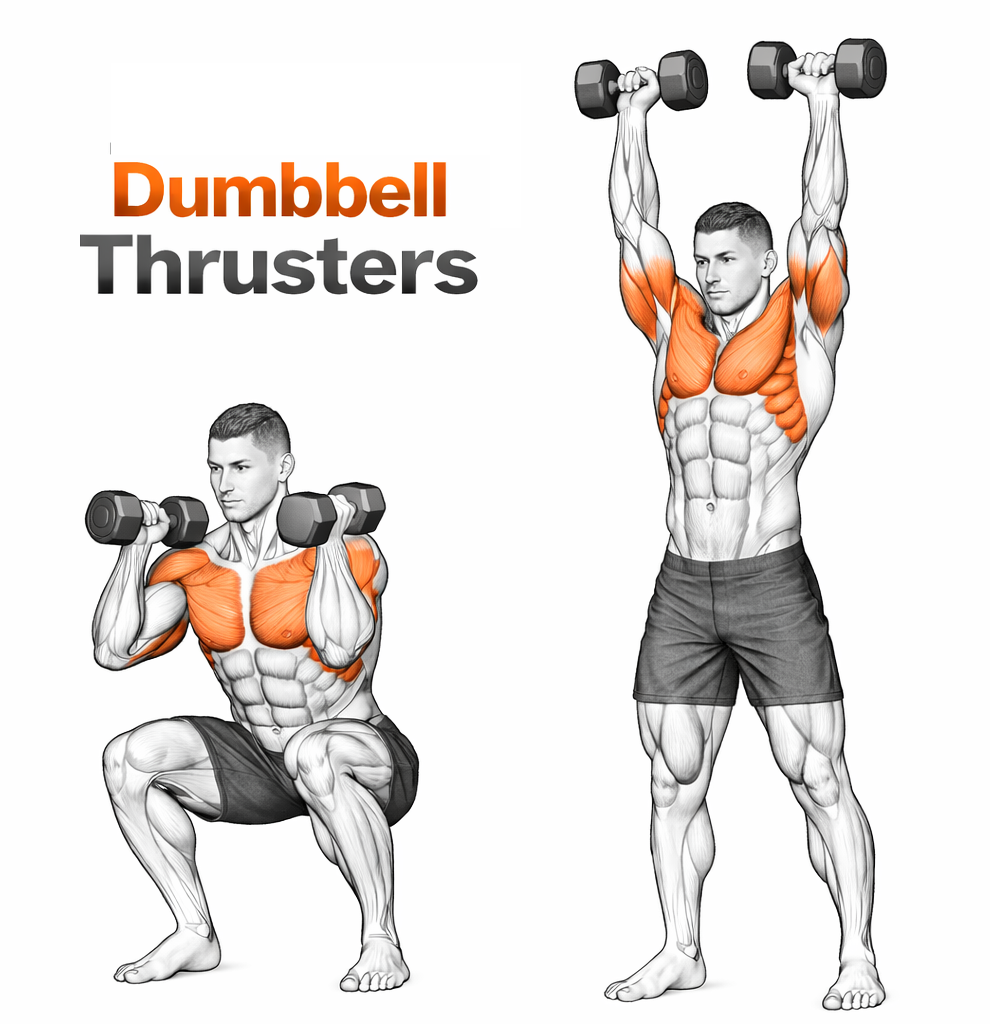 Dumbbell Thrusters illustration