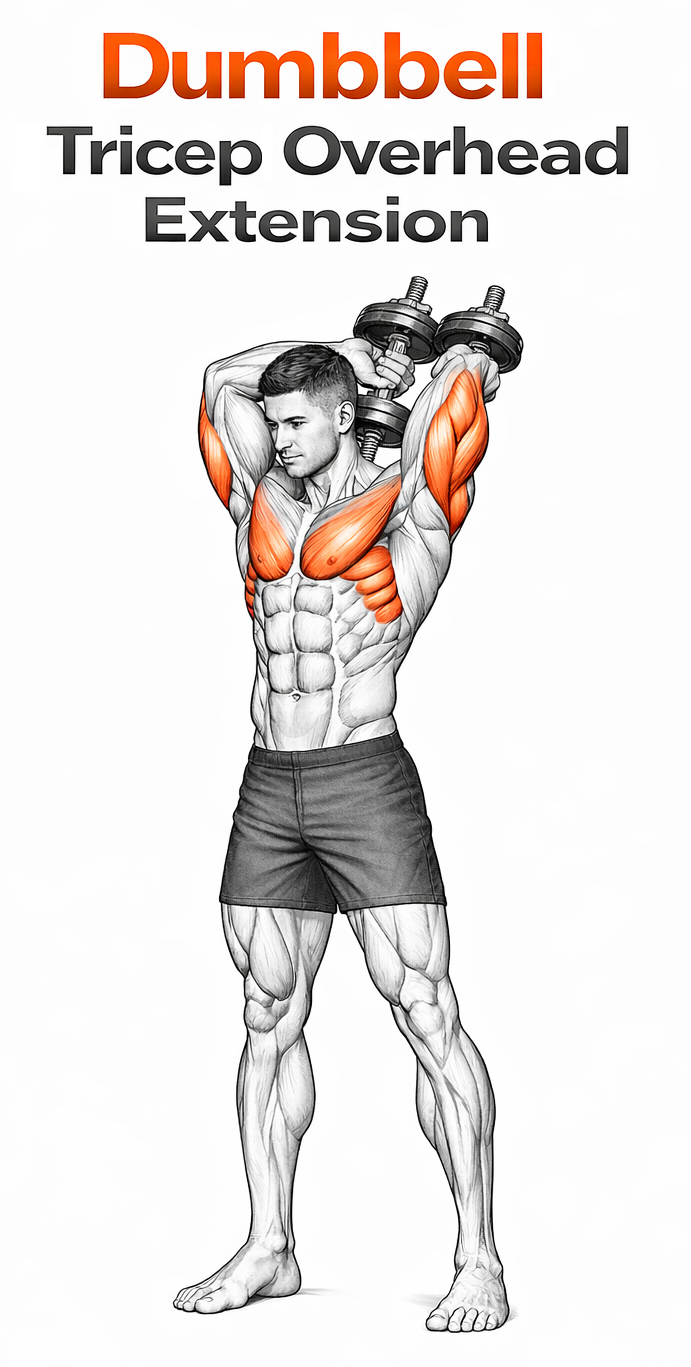 Dumbbell Tricep Overhead Extension illustration
