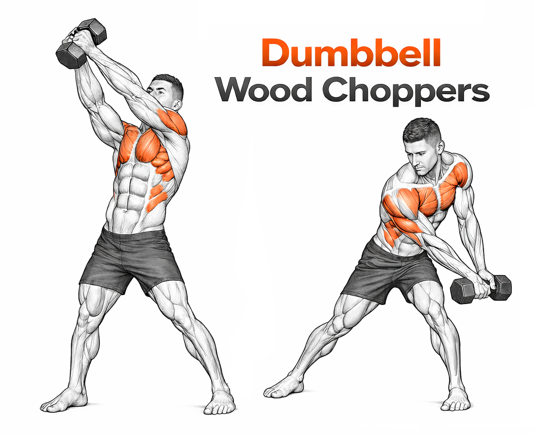 Dumbbell Wood Choppers illustration