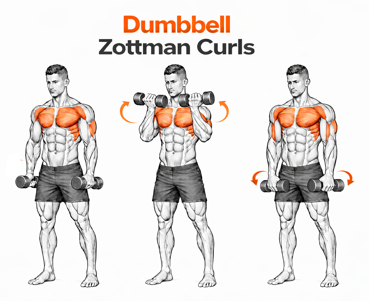 Dumbbell Zottman Curls illustration