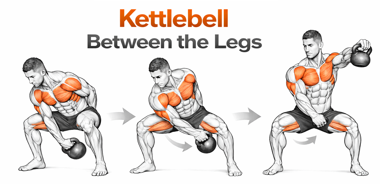 Kettlebell Between the Legs illustration