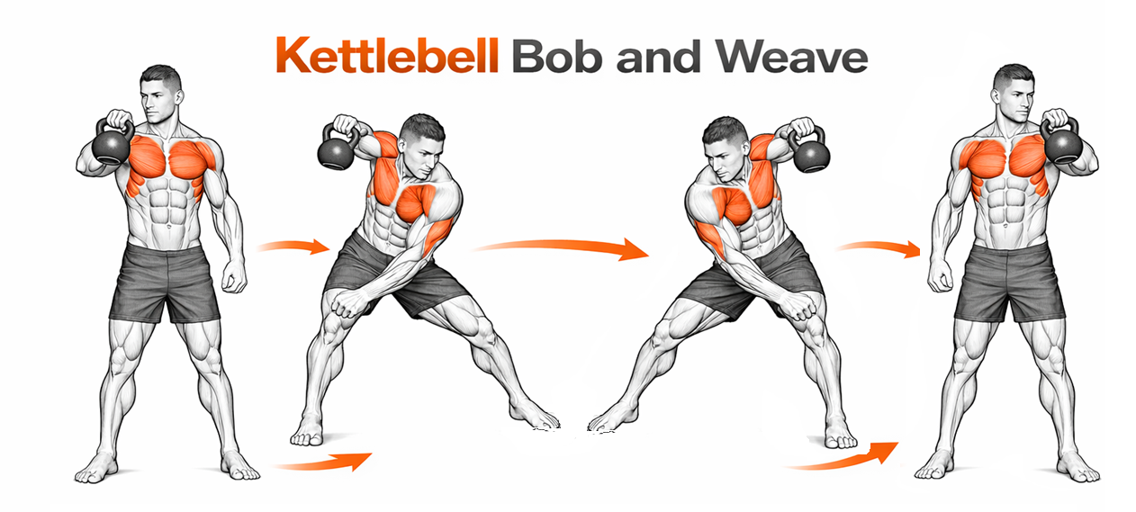 Kettlebell Bob and Weave illustration
