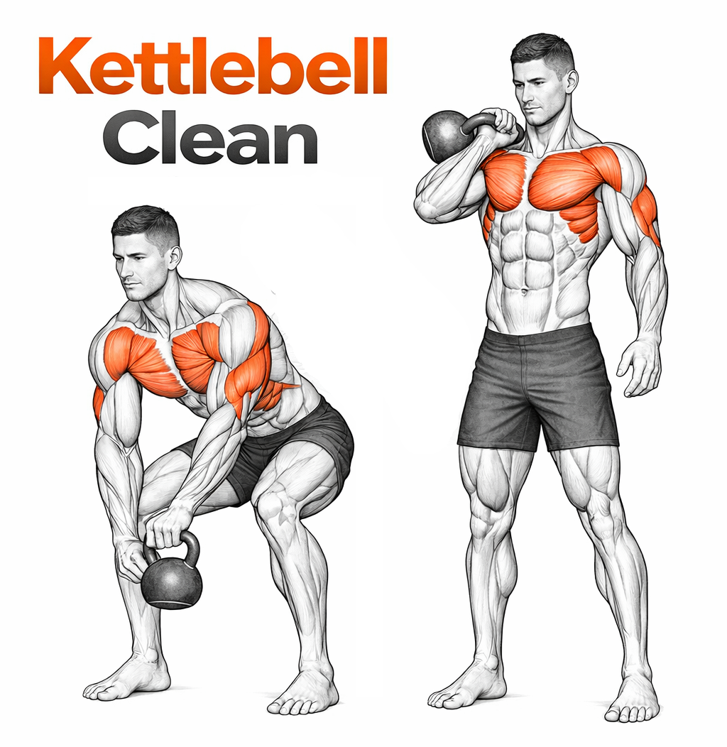 Kettlebell Clean illustration