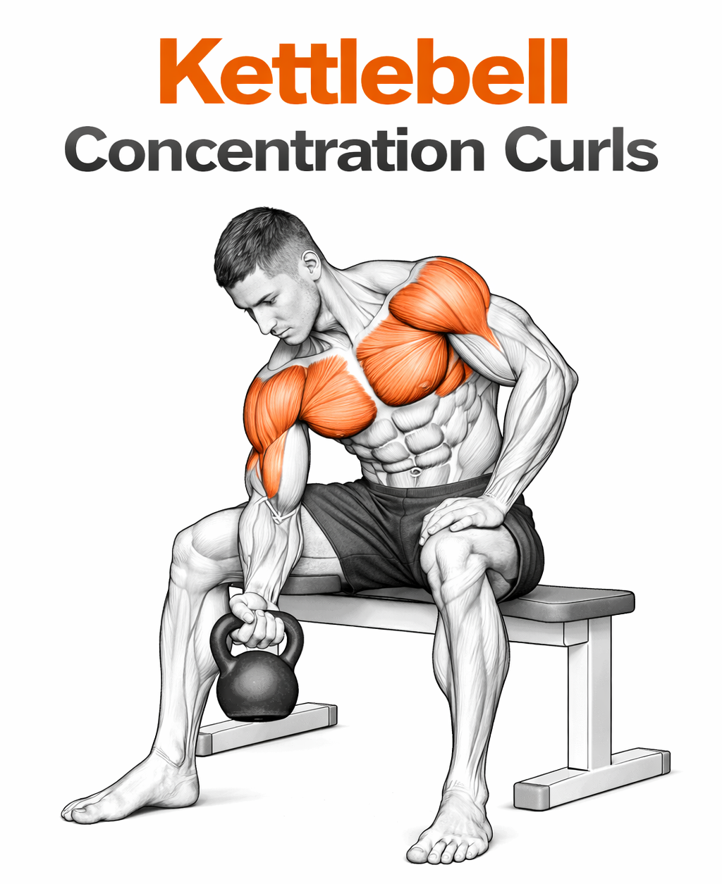 Kettlebell Concentration Curls illustration
