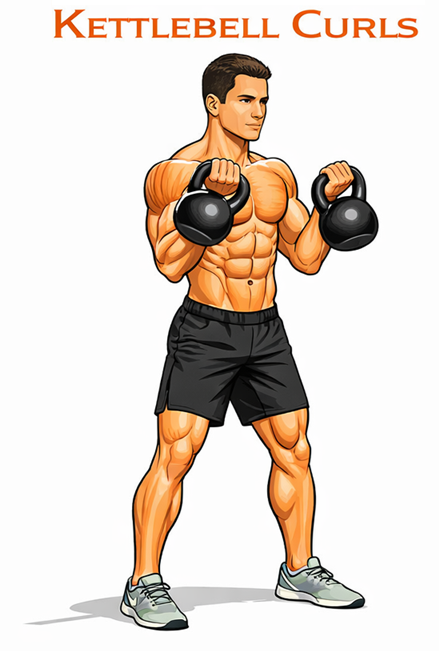 Kettlebell Curls illustration