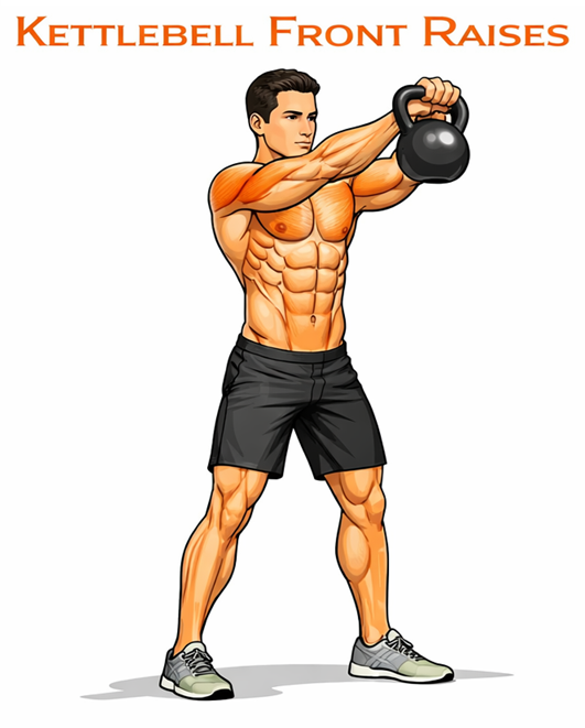 Kettlebell Front Raises illustration
