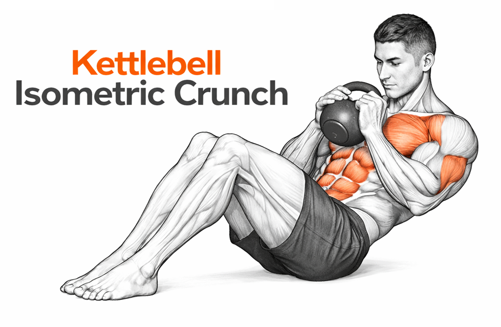 Kettlebell Isometric Crunch illustration
