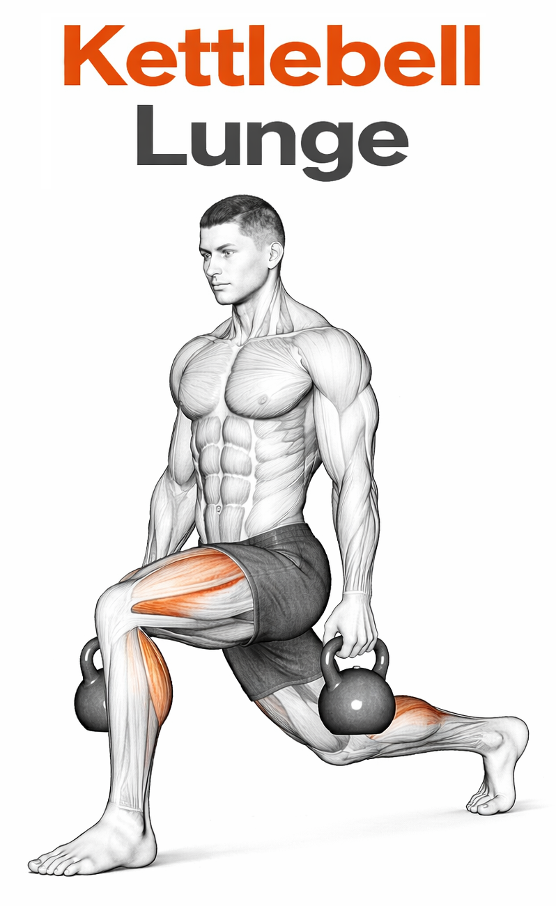 Kettlebell Lunge illustration