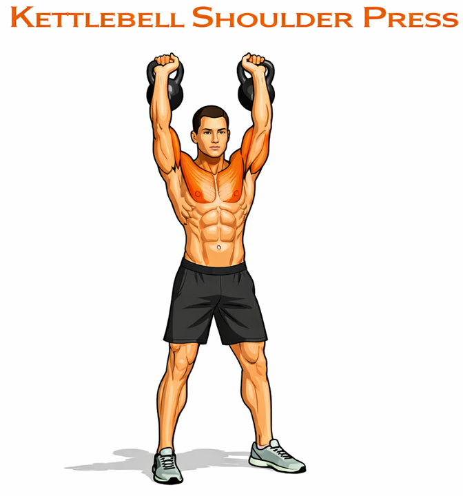 Kettlebell Shoulder Press illustration