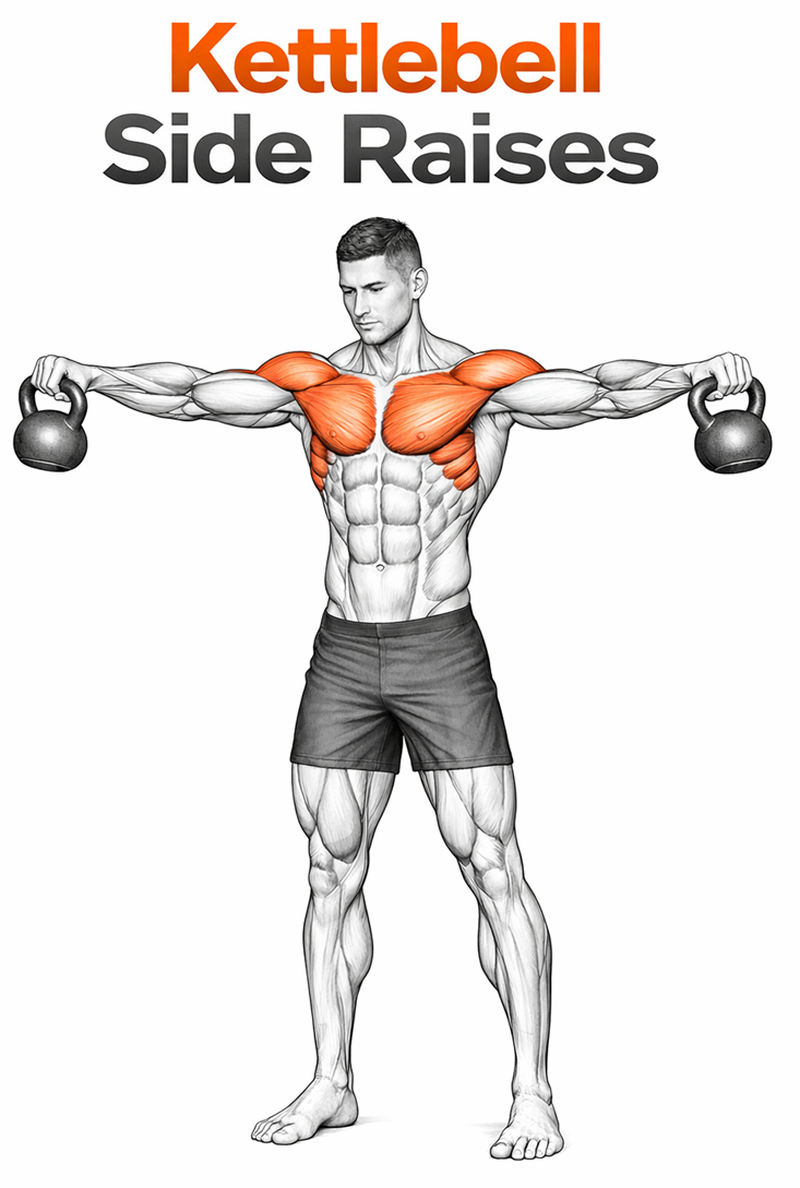 Kettlebell Side Raises illustration