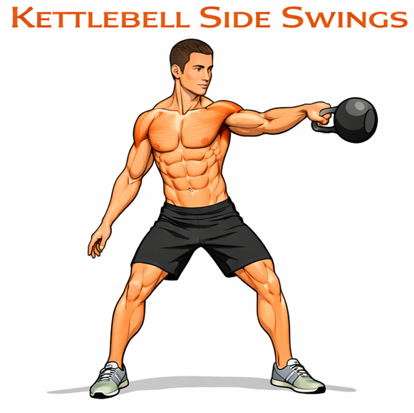 Kettlebell Side Swings illustration